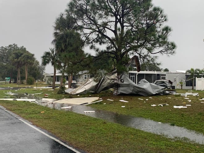 Sunday morning's storm caused damage at some mobile home parks in Charlotte County.