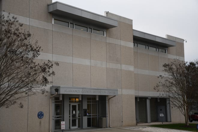 The entrance to the Alamance County Detention Center.