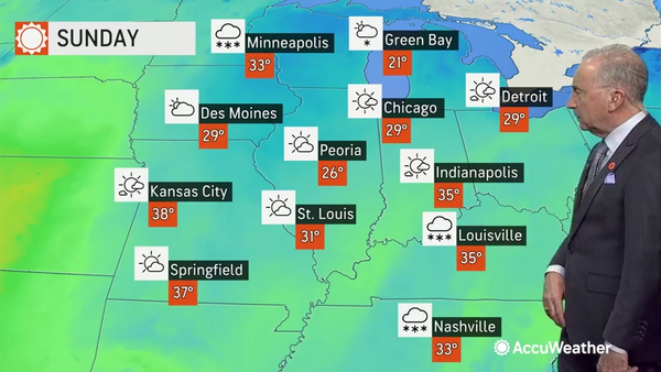 The wintry weather is moving through the Midwest a