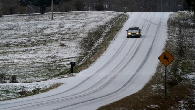 Icy roads can lead to vehicle crashes.