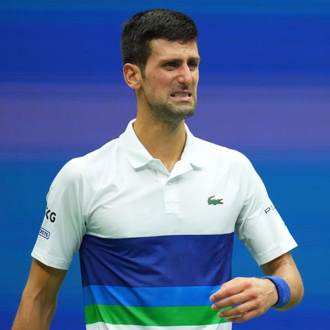 Novak Djokovic during the 2021 U.S. Open.