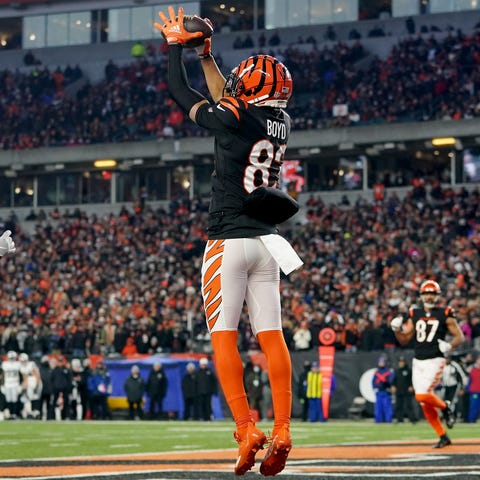 Cincinnati Bengals wide receiver Tyler Boyd catche