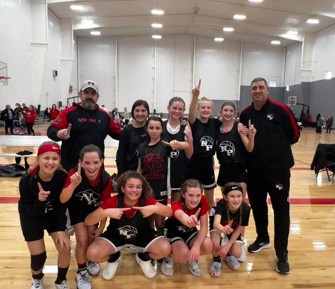 The New Philadelphia 6th grade girls won the EOSC winter league championship by having an undefeated season of 7-0.
