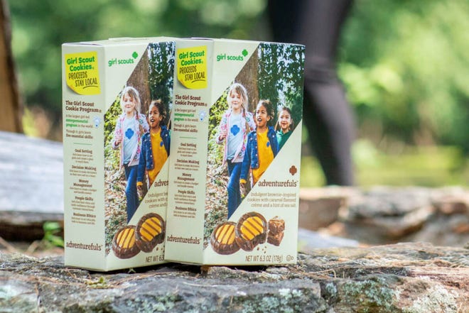 Boxes of Girl Scout Cookies will be available in the High Desert on Jan. 30. The new brownie-inspired  “Adventurefuls"  will also make their cookie lineup debut. The organization described the cookies as caramel flavored creme with a hint of sea salt.