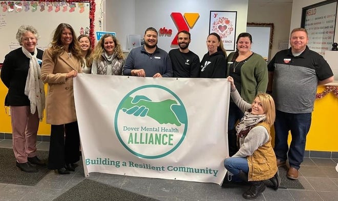 Left to right are: Kim Harty, Melissa Lesniak, Madyson McCarthy, Suzanne Weete, Zach Robidoux, Omer Croteau, Melissa Boucher, Katie Soule, Rob Riley, Cora Long.