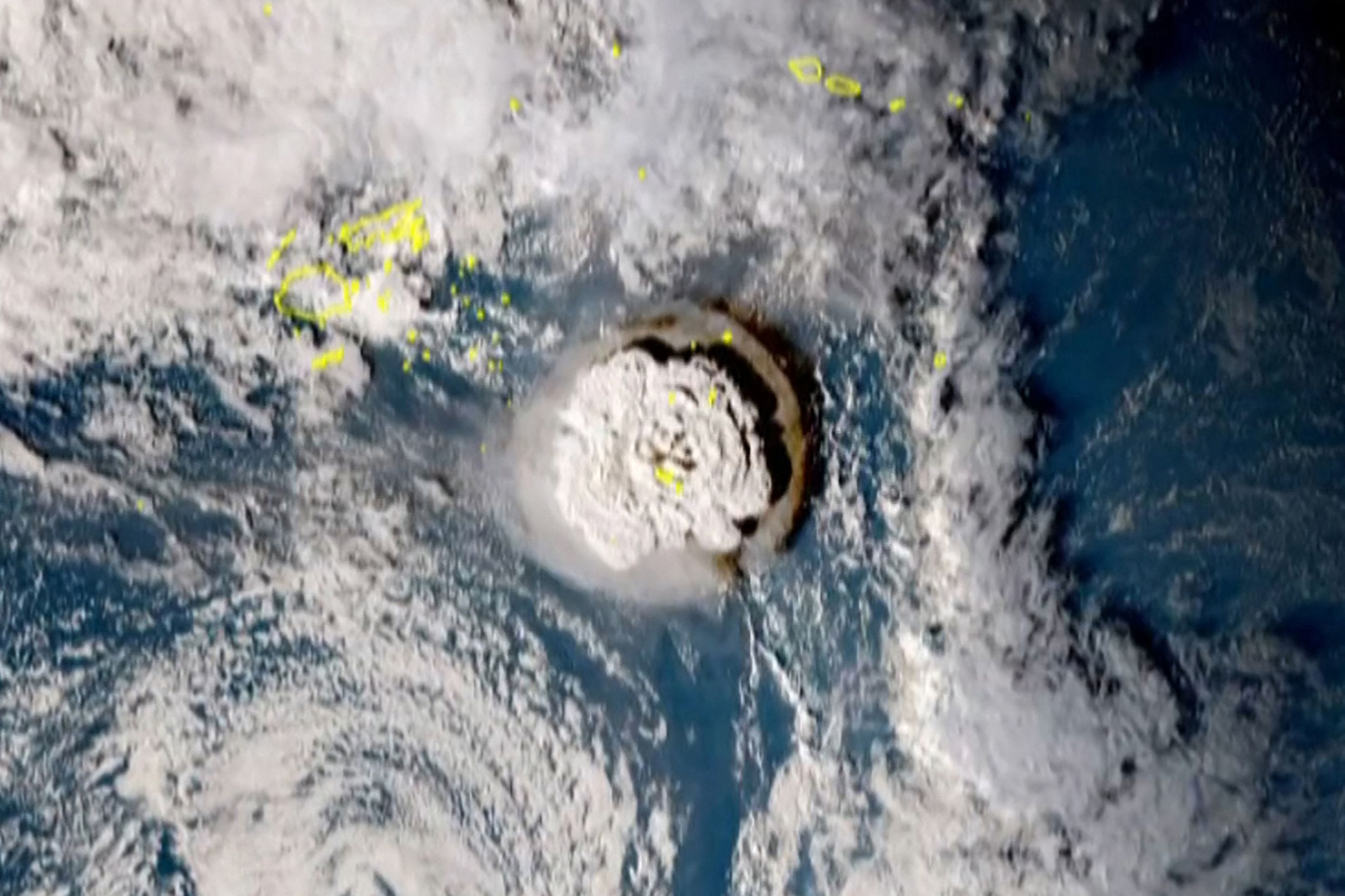 Before & after images reveal impact of undersea volcano eruption and tsunami in Tonga