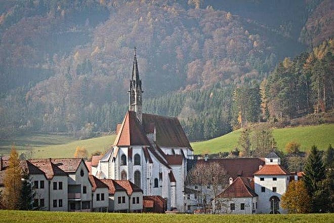 Six students from Walsh University will be traveling to Gaming, Austria, to study at the Franciscan University (pictured here) for a semester. They are the first Walsh students to study abroad since the height of the COVID-19 pandemic.