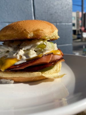 Natural State Provision's fried bologna sandwich.