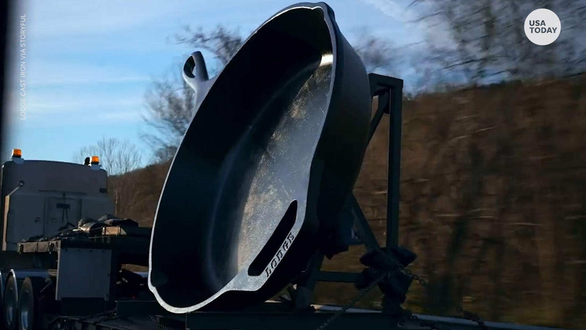 World's largest cast iron skillet spotted en route to new museum