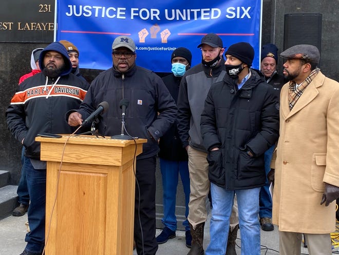 The Rev. Charles Williams, president of the Michigan chapter of the National Action Network, talks about a lawsuit filed Tuesday that accuses a Lansing-based contractor of racial discrimination.