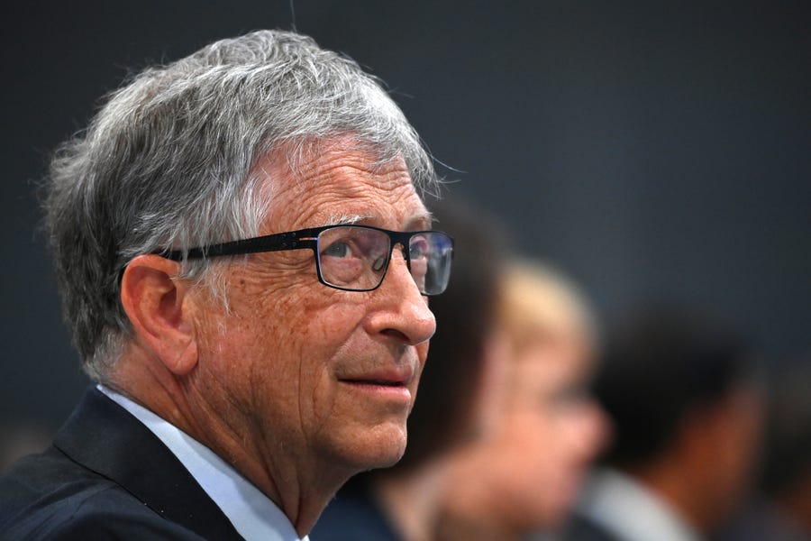 Bill Gates attends the World Leaders' Summit "Accelerating Clean Technology Innovation and Deployment" session on day three of COP26 on November 02, 2021 in Glasgow, Scotland.