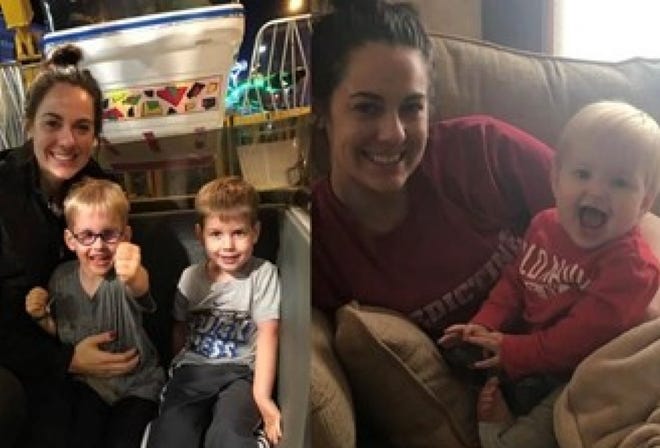 Katie Scott, shown with her nephews (Rex, Henry and Charlie) relied on regular blood infusions during chemotherapy to treat a rare bone cancer. A blood drive she first organized in the months before her death in 2018 will have its fifth event Feb. 4.