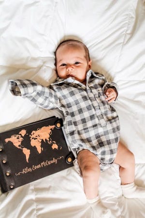 A baby photo of Atlas McCready.