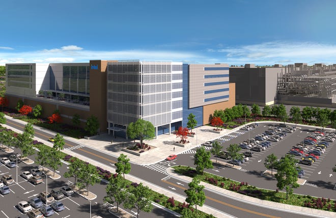 A rendering of what Intel's $20 billion microchip plant could look like that is planned for Licking County.