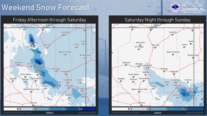 Badai untuk membawa lebih banyak salju ke Flagstaff dan Arizona utara