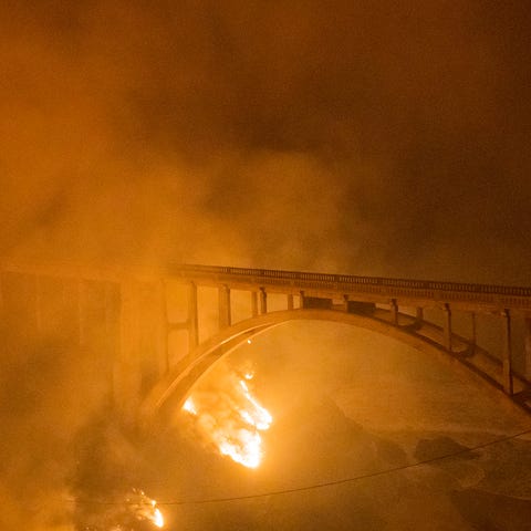 The Colorado Fire burns along below Rocky Creek Br