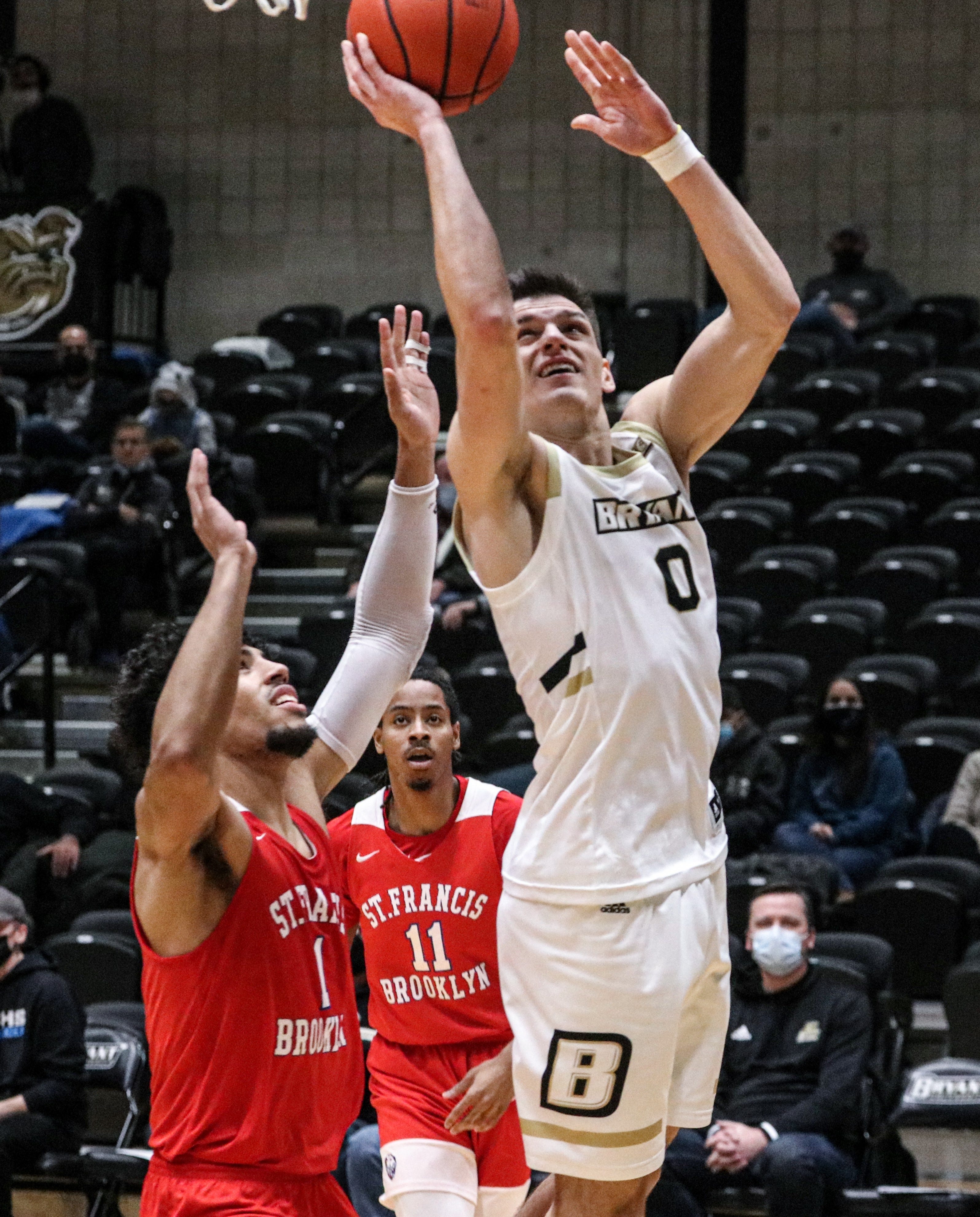 RI college mens basketball Bryant wins against St. Francis-Brooklyn