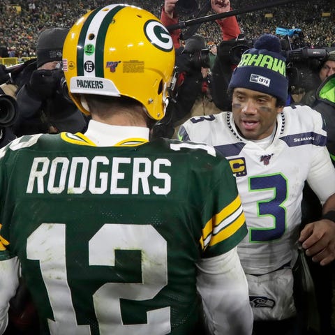 Packers QB Aaron Rodgers and Seahawks counterpart 