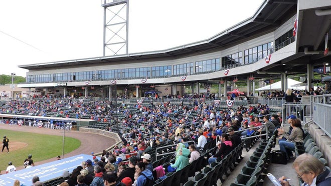 A photo of the New York Boulders' Palisades Credit Union Park, which will now be renamed to Clover Stadium.