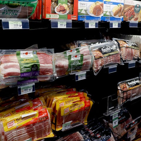 Bacon on display and for sale at Busch's in Canton