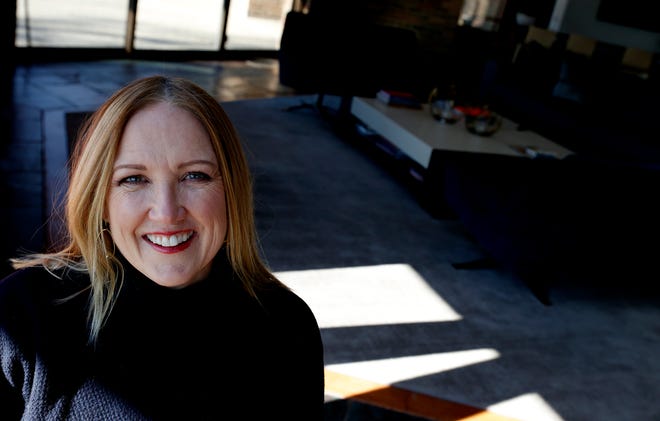 Deborah Wahl, General Motors chief marketing officer, inside her home in Bloomfield Hills on Friday, Jan. 21, 2022.