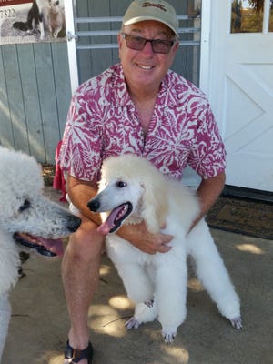Retiree Richard Katz has been working with therapy dogs since 2014.