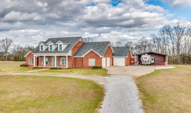 The home for sale at 249 East Farmington Trace in Pike Road includes four bedrooms, three full bathrooms and two half baths within 4,918 square feet of living space. The house in Farmington sits on almost 5.2 acres. The property is listed for $555,000.