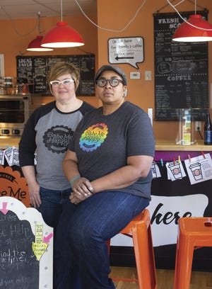 Letha Pugh (right) and Wendy Miller Pugh, founders of Bake Me Happy, which has locations in Schumacher Place and North Market Bridge Park in Dublin.