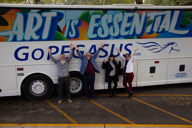 Art is Essential bus helps spread COCA's message to support the arts.