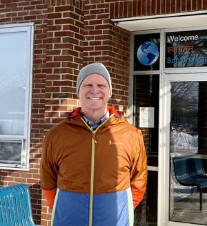 Superintendent Sean McMannon stands outside the Winooski Schools campus on Jan. 31, 2021. McMannon will take a four-month sabbatical from Feb. 21 - June 10, 2022. He plans to return in the summer to oversee the final phases of the campus-wide renovation project and planning for the 2022-23 school year.