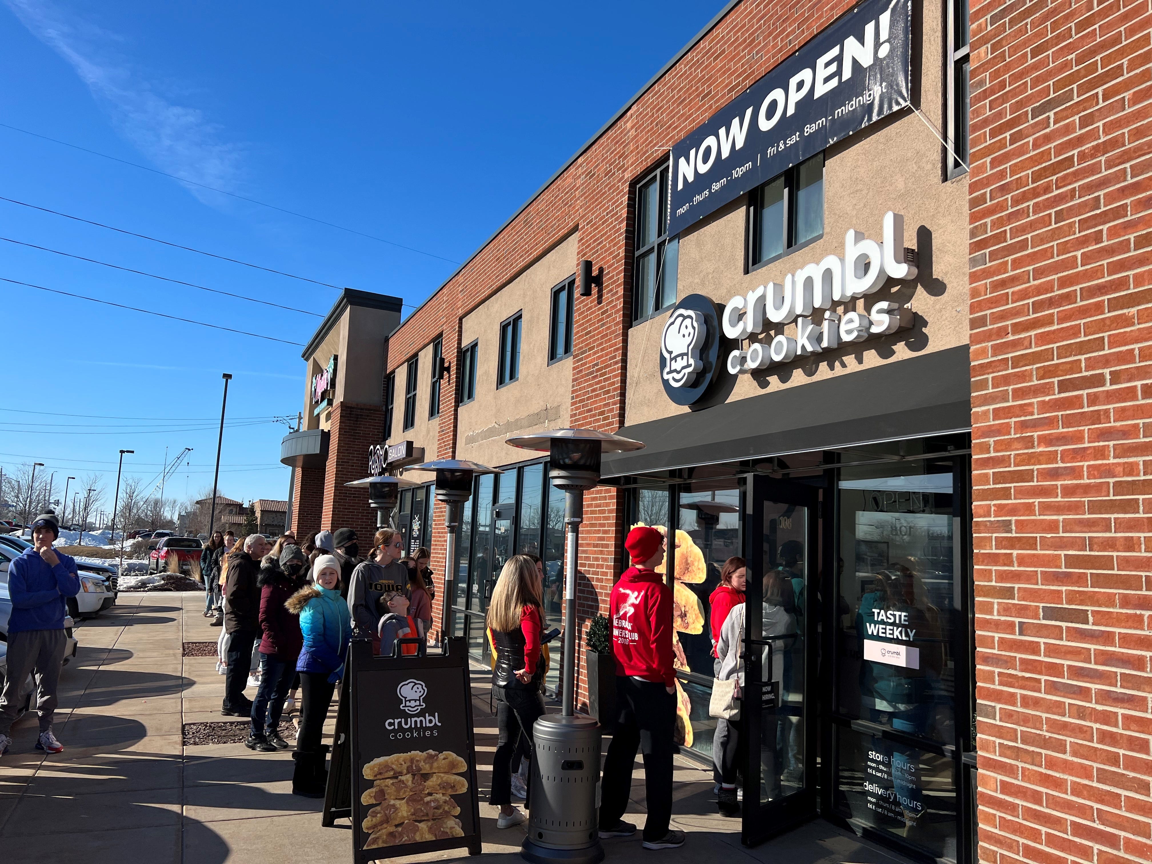 Crumbl Cookies opens in Ankeny with up to two-hour waits for over-the-top cookies 2 A line of customers awaits ordering cookies at the new Crumbl Cookies in Ankeny. At times, customers had to wait up to two hours to receive their orders on Saturday, Jan. 29.