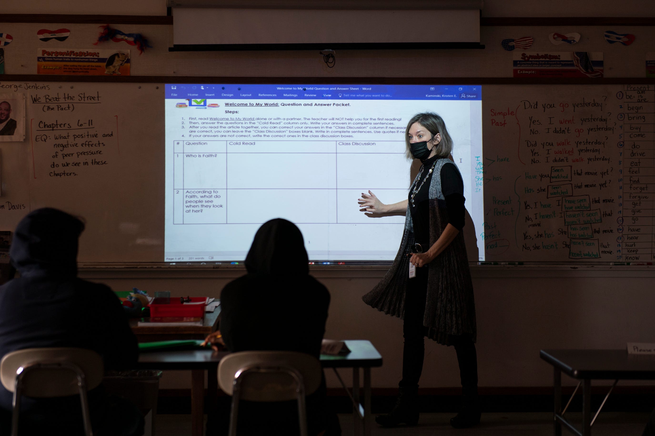 Kristen Kaminski teaches an English as a Second Language (ESL) class at McCaskey High School in Lancaster, Pa.