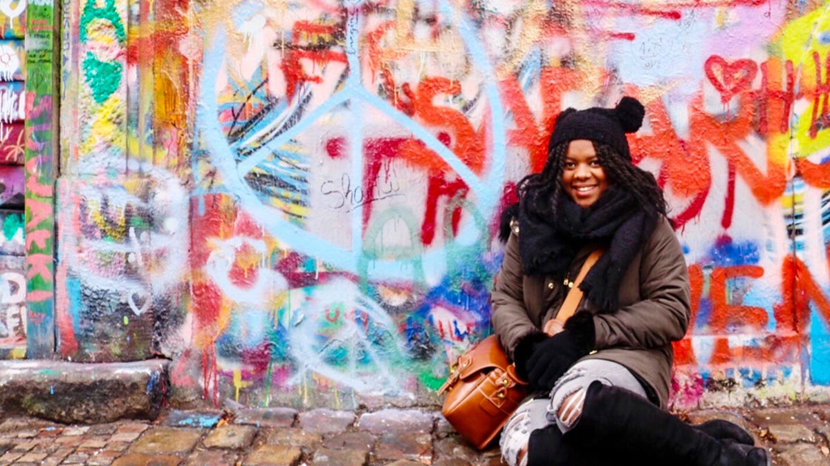 Sojourner White in Prague.
