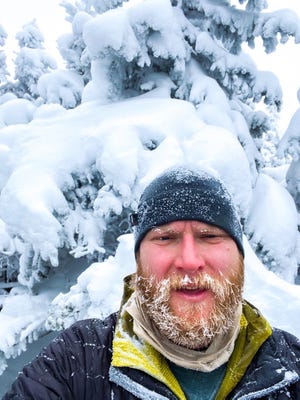 Brad Frazee took a selfie while snowshoeing on Galehead Mountain in New Hampshire. Winter is his favorite time to be in the wilderness.