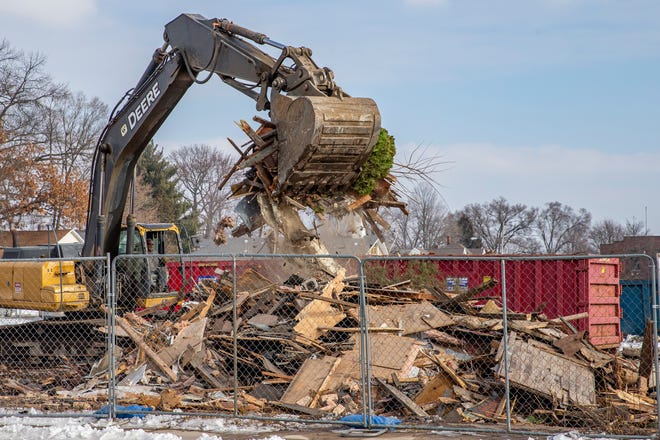 Several buildings near the  former Burns Rent-Alls building in Mishawaka have been demolished.