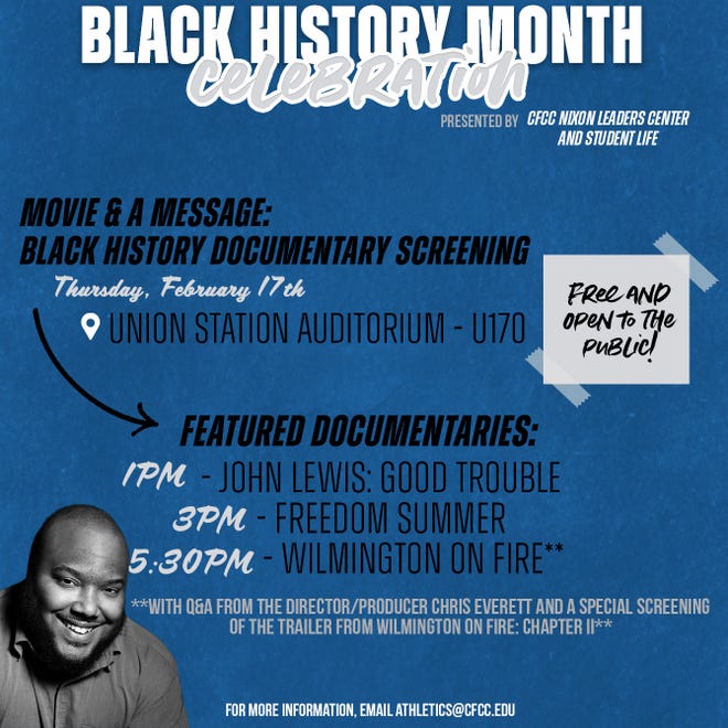 Black History Month celebration will be held at Cape Fear Community College.