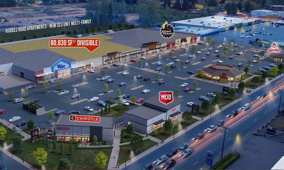 A rendering shows the new Bremerton Station development, including several new restaurants the developers have planned.