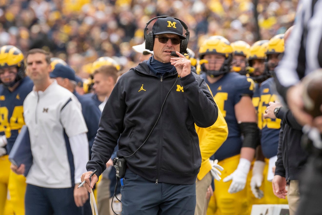 Michigan head coach Jim Harbaugh.