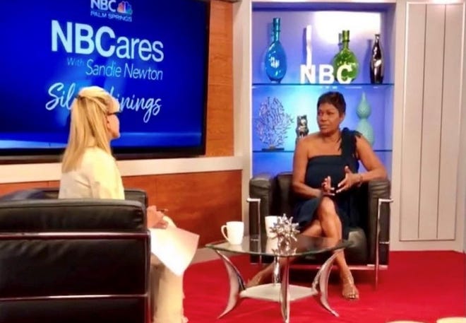 NBC's Sandie Newton interviews Palm Desert business owner Debra Carrington.
