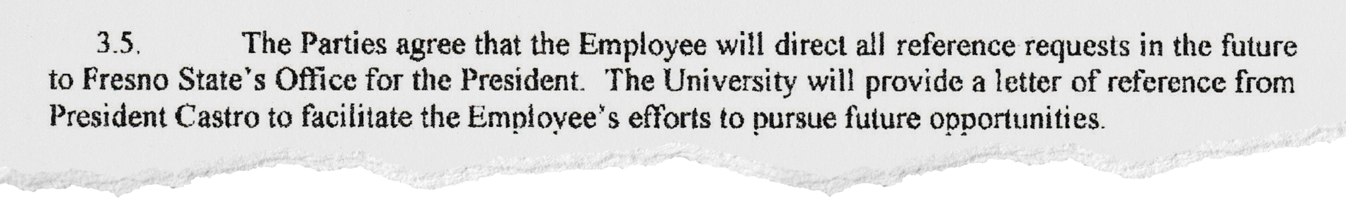 A settlement agreement obtained by USA TODAY shows Joseph Castro promised Frank Lamas a letter of recommendation to help him find employment outside the CSU.