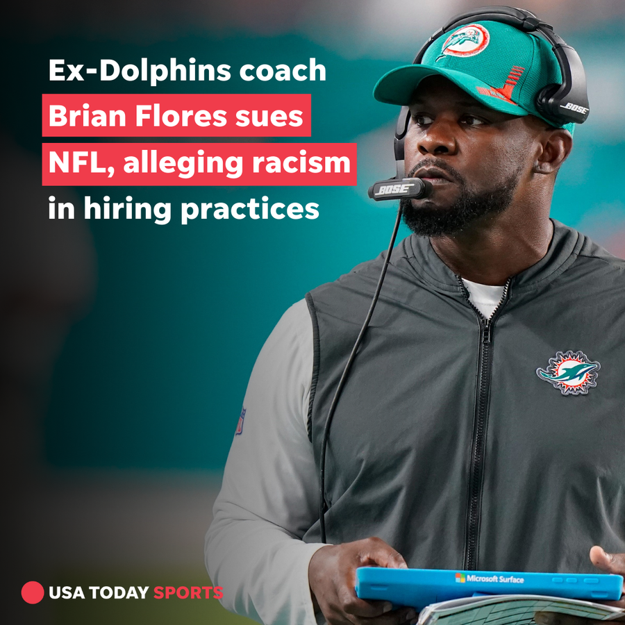Former Miami Dolphins coach Brian Flores has filed a proposed class-action lawsuit against the NFL and three of its teams.