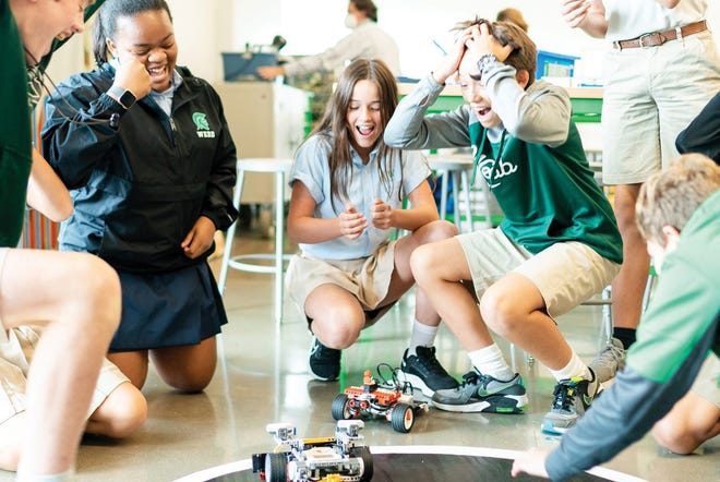 The Middle School Innovation Center, at last year's Spartan Showcase, integrates engineering and robotics, and promotes greater learning and collaboration.