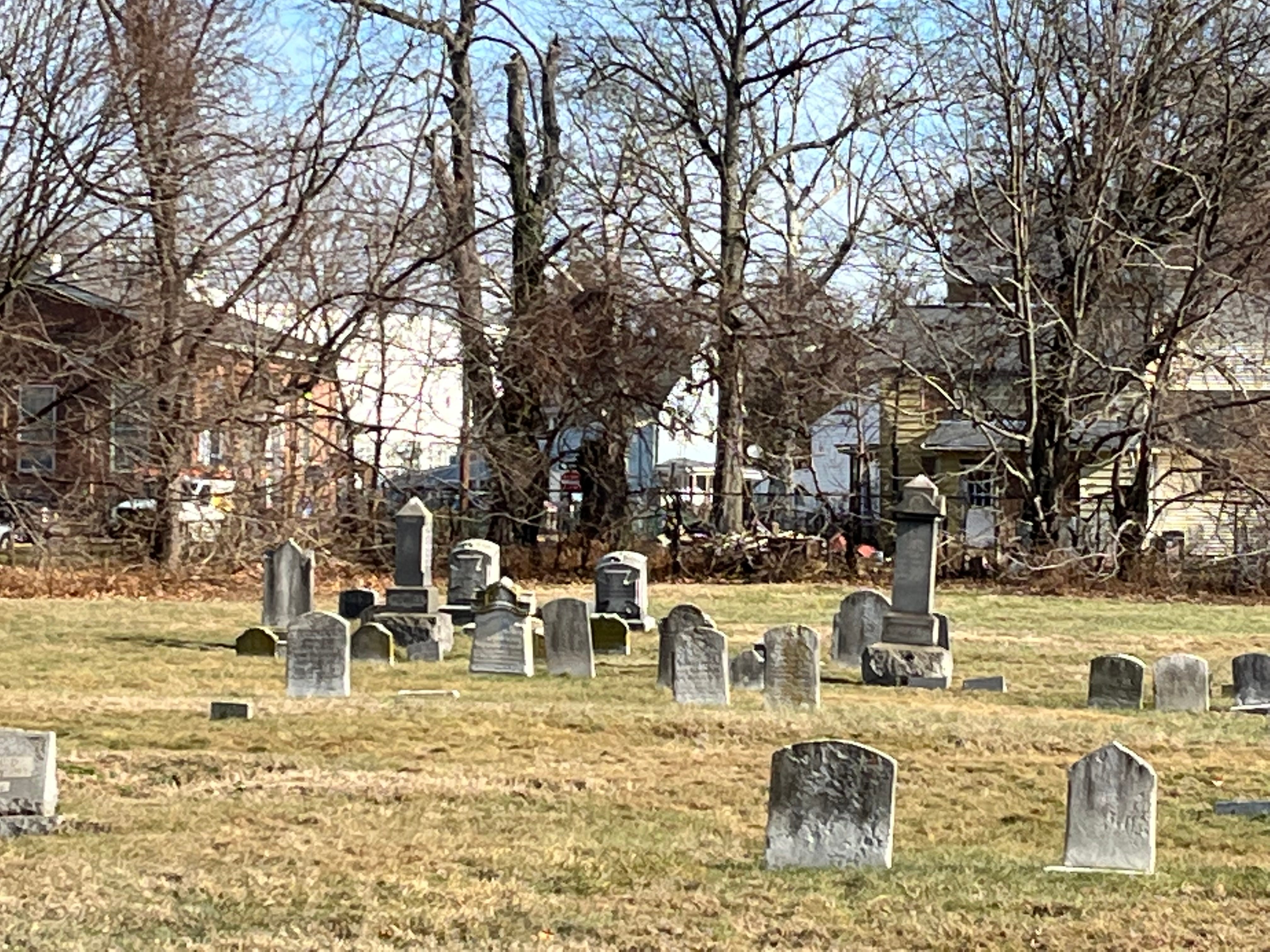 The Broad Street Methodist Cemetery in Burlington, New Jersey, where African American Revolutionary War soldier Oliver Cromwell is believed to be buried. His grave is unmarked.