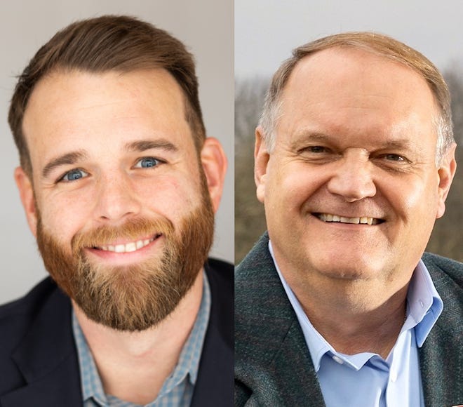 Springfield school board candidates Kelly Byrne (left) and Steve Makoski (right).