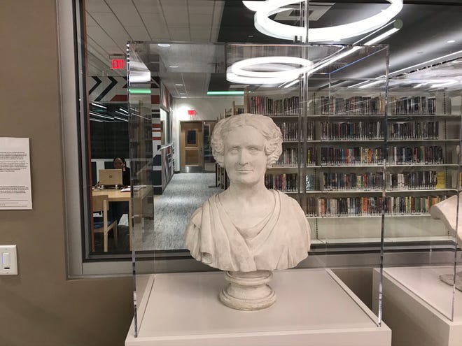 A sculptor of anti slavery abolitionist Maria Weston Chapman at Tufts Library.