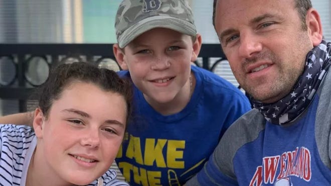 (From left): A fund has been established for Kayley and Patrick Furbush, niece and nephew of John O'Keefe, a Boston police officer found dead in Canton.