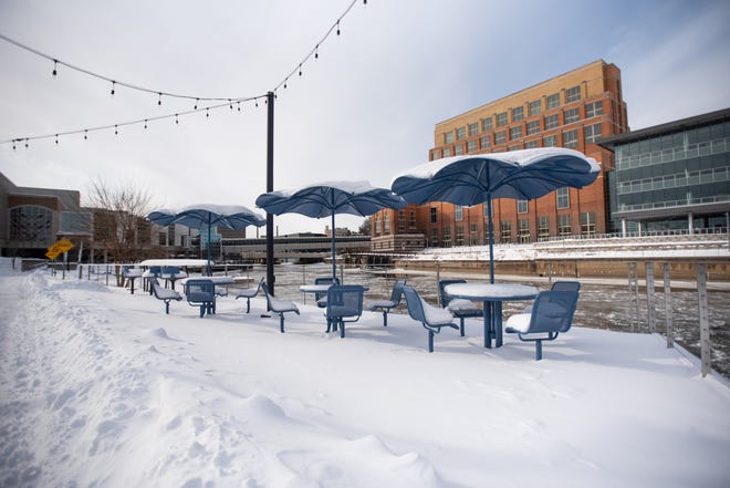Lansing Winterfest will happen Saturday, Feb. 26, from 11 a.m. to 5 p.m. The event path includes Washington Square in downtown Lansing and the Lansing River Trail -- including activities at Rotary Park (seen Friday, Feb. 4). Learn more about the event at downtownlansing.org.