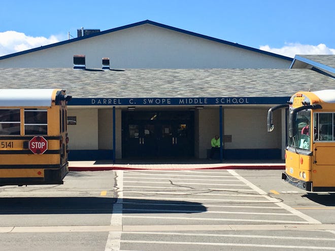 File photo of Swope Middle School. Principal Mike Nakashima said police investigated a tip about a threat made to the school and that police will be on campus Friday.