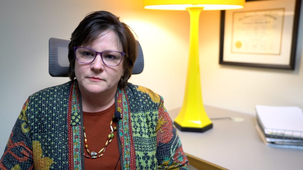 Dr. Elizabeth Bundock, Vermont chief medical examiner, discusses why death certificates matter in her office at the University of Vermont Medical Center.