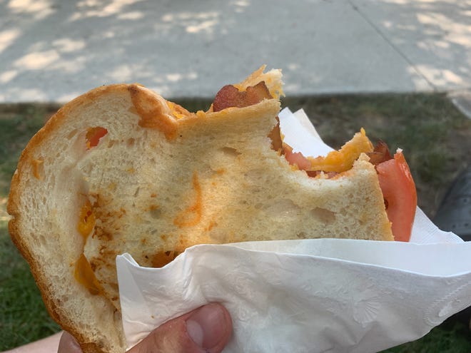 Say Cheese's grilled cheese, bacon and tomato sandwich is a perennial RAGBRAI treat.